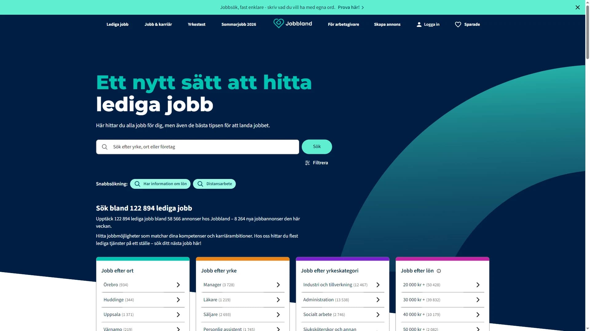 Jobblands sida med gratis CV-mallar i Word